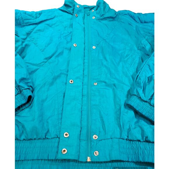 Lavon Petites | Vintage Teal Leisure Jacket | Petite Large - Picture 3 of 13